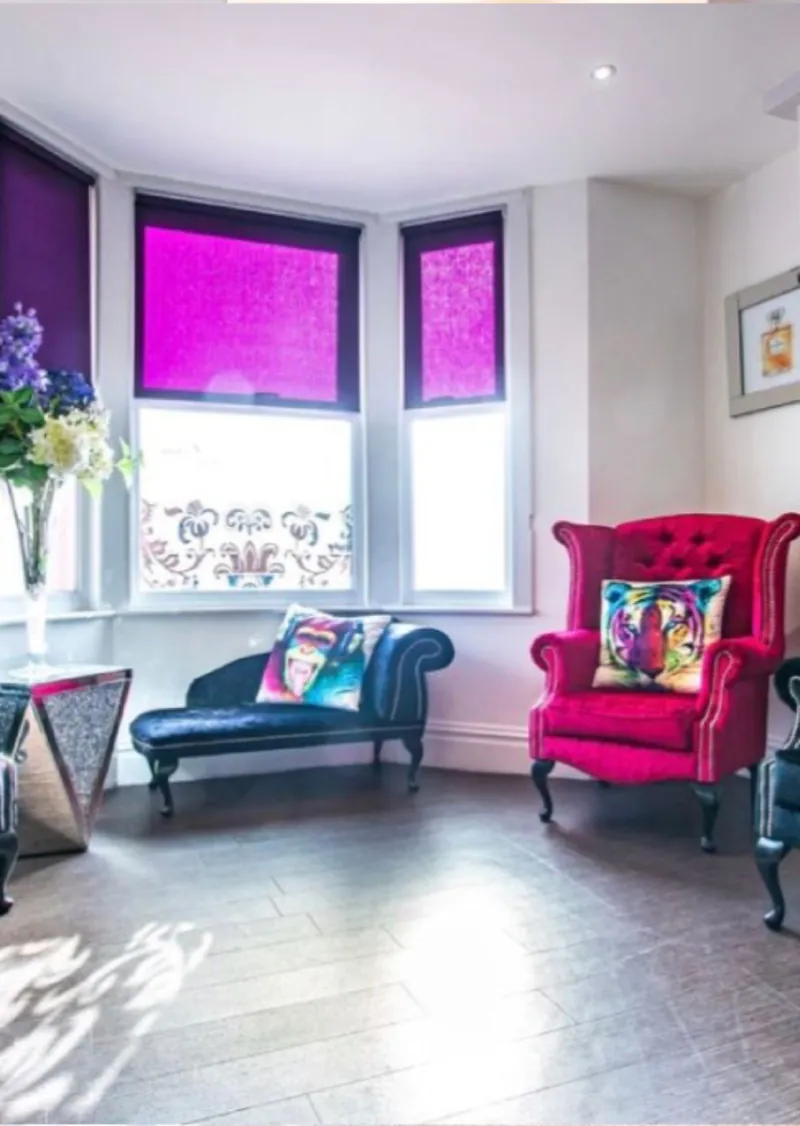 The waiting room's bay window