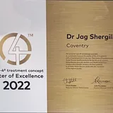 Nobel Biocare All-on-4 Center of Excellence 2022 certificate